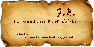 Falkenstein Manfréda névjegykártya